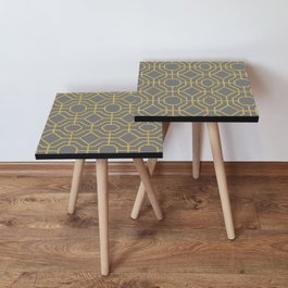 Hanah Home Mesas Nido Amarillo y Gris
